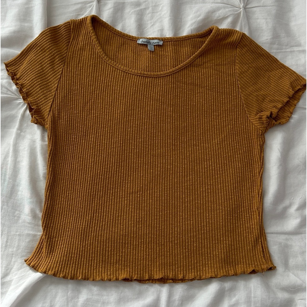 mustard yellow shirt